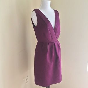 J.Crew Purple V Neck Sleeveless Dress NWT